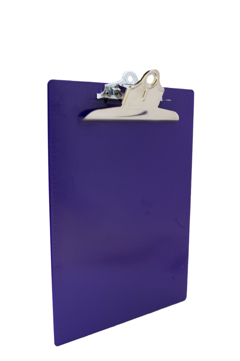 Saunders 21606 Recycled Plastic Clipboard w/Ruler Edge, 1" Clip Cap, 8 1/2 x 12 Sheets, Purple - Image 3